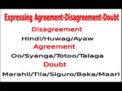 i beg to disagree in tagalog|Expressing Agreement in Tagalog.
